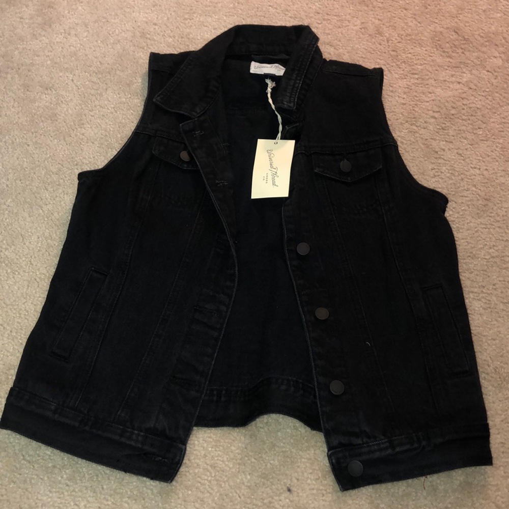 Black jean vest